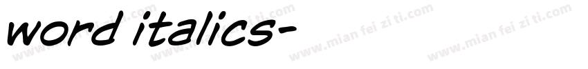 word italics字体转换